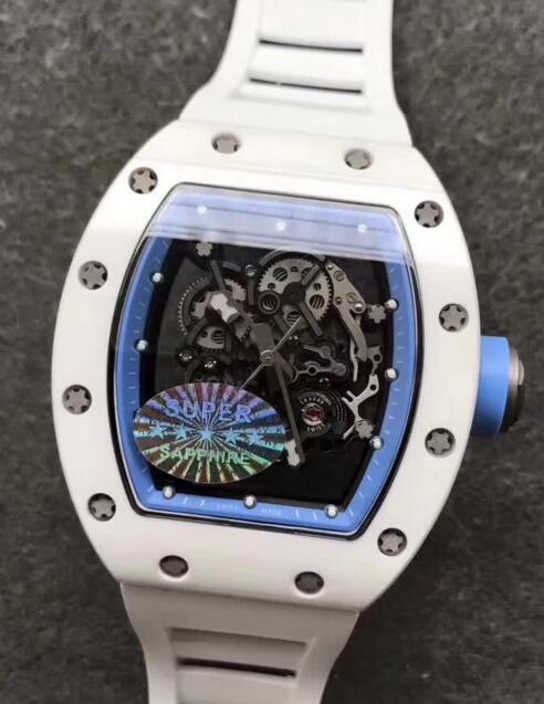 Replica Richard Mille Rm055 White Ceramic White Rubber watch reviews